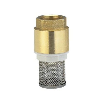 3/4 Inch Brass Foot Valve Water Pump Bottom Check Valve With Filter Strainer