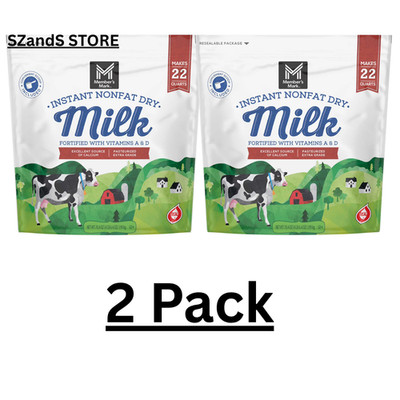 2 PACK - Member's Mark Non-Fat Instant Dry Milk 70.4 oz. (Total 140.8 oz) FRESH