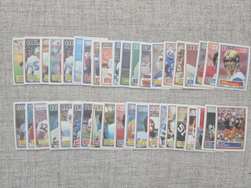 Lot of 40 1983 Topps Football Cards, Pack Fresh Condition 