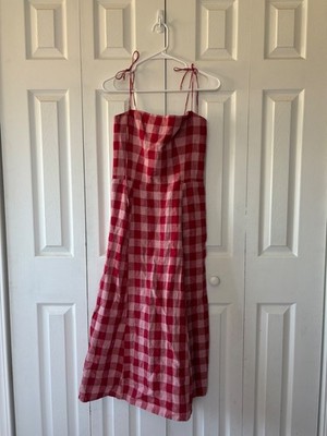 Reformation Christen Linen Red Gingham Midi Dress size 8 | eBay Reformation Christen Linen Red Gingham Midi Dress size 8 | eBay