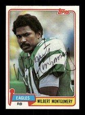 1981 Topps #295  Wilbert Montgomery signed autograph VGEX , clean sig BXCP71