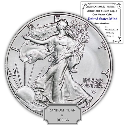 #ad Certified Random Date American Silver Eagle Coin 1 oz $1 BU Coins in Mint T $299.99