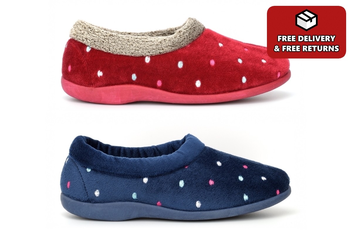 SAOLA Pantofole da donna ciabatte ciabatte slip on memory foam suola gomma blu navy