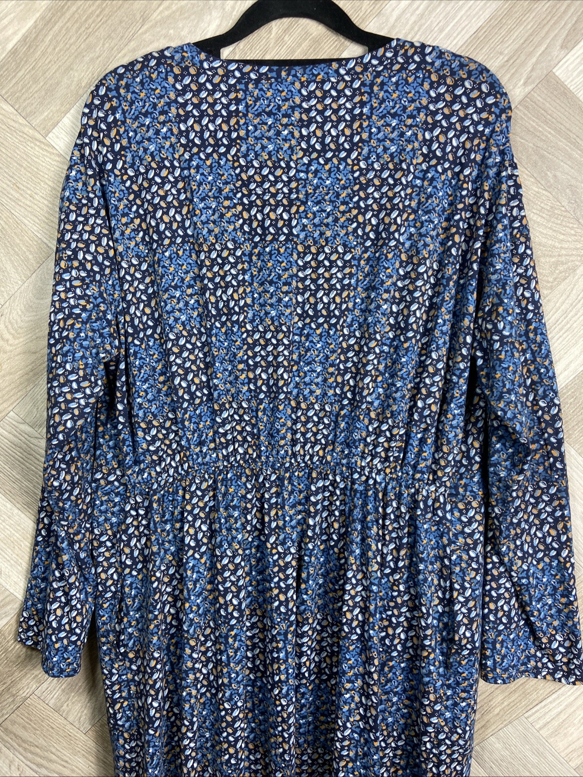 WHITE STUFF Patterned Blue Round Neck Midi Dress … - image 16