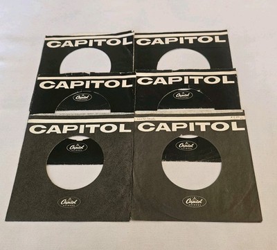 45 RPM 7'' RECORD SLEEVES CO. SLEEVE 6 PACK SEE PHOTOS Capitol Records (SLV361)