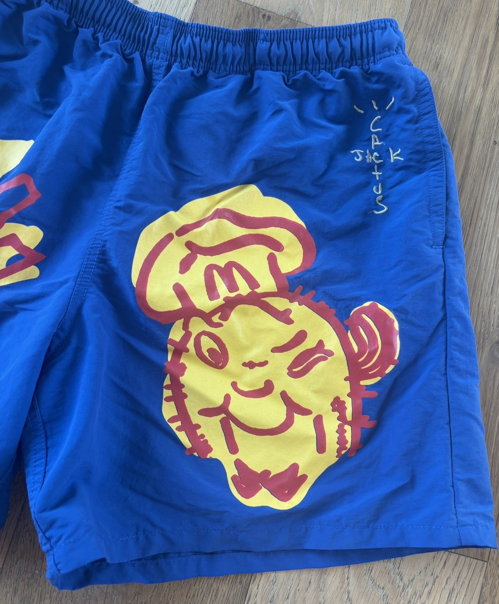 Cactus Jack by Travis Scott x McDonald's Illustration Blue Shorts