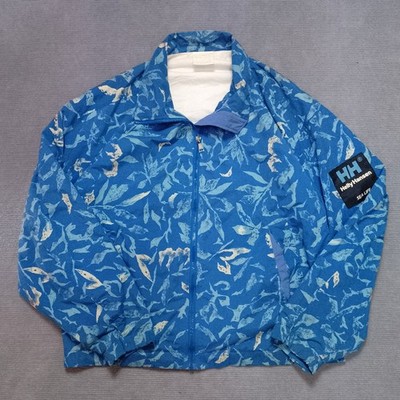 Vintage Helly Hansen Norway Windbreaker Jacket Sea Life Blue Unisex Size L-XL