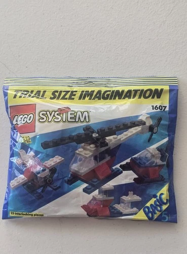 Lego System set 1607 Helicopter from 1993 Stocking Stuffer