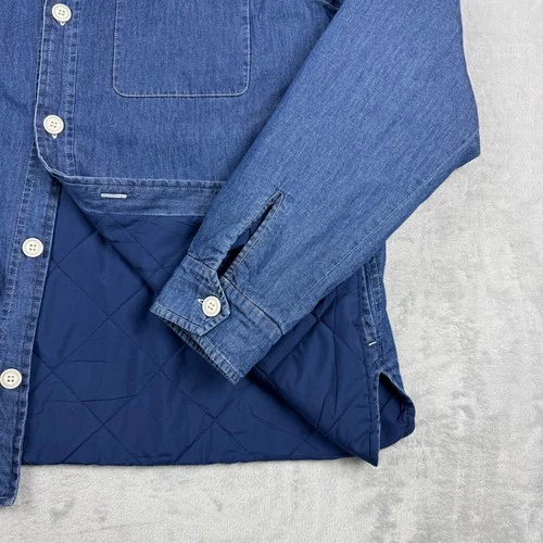 MOS MOSH Gallery Garry Sky Jacket XL Denim Quilted Lined Shacket Casual Designer image 12