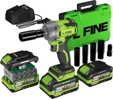 L FINE Cordless Impact Wrench 1/2 inch, 600N.m (405Ft-lbs) Power Impact Drill 
