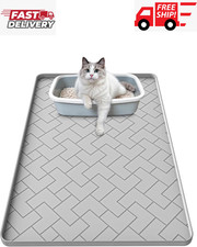 Silicone Cat Litter Mat for Litter Box Large 34" X 22"-Easy to Clean Cat Litt...