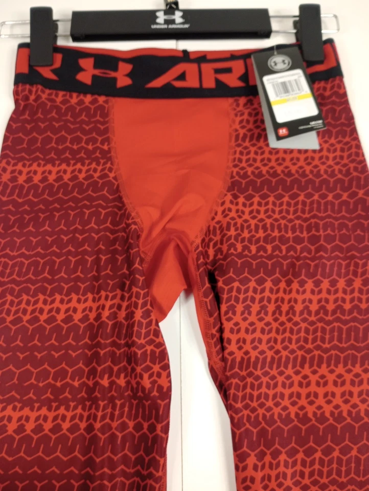 Under Armour HG Armour Full Legging Mens Large L Red Compression Pants Gym New - Image 4 of 4