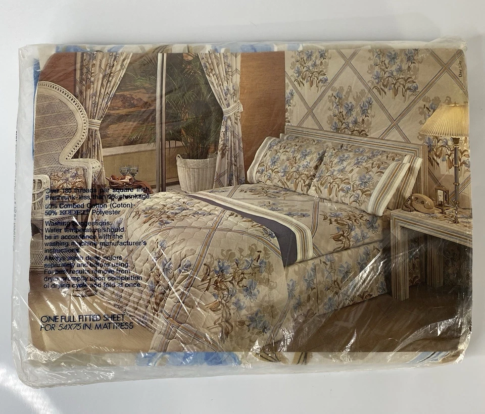 ВИНТАЖНЫЙ Burlington без железа перкаль простыня на резинке для матраса 54 x 75 запечатанный - Изображение 2 из 4