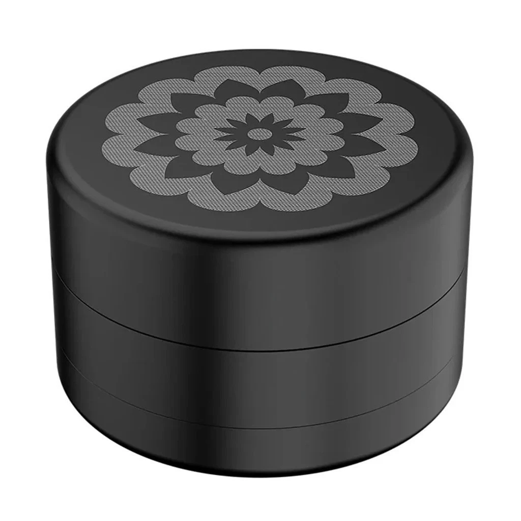 Flower Mill 2" Next Gen Standard Hand Grinder Herb Spice Tobacco Aluminum Blck