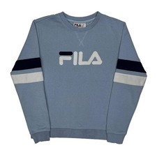 Fila Sweatshirt - Medium Blue Cotton