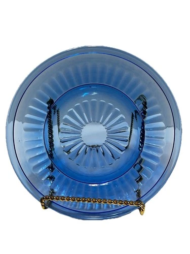 Vintage Cobalt Blue Aurora Hazel Atlas Bread Plate Replacement 6.5"