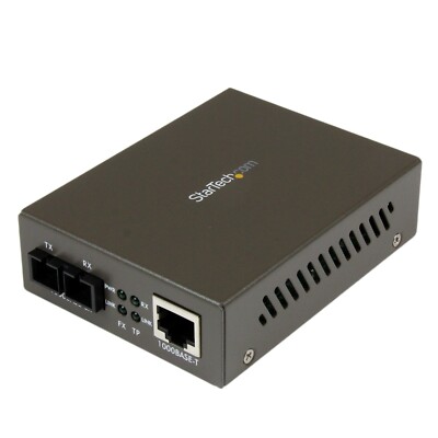 StarTech Gigabit Multi Mode Fiber Ethernet Media Converter SC-550m (MCMGBSC055)