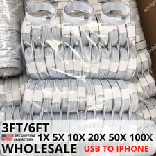 Wholesale Lot USB Cable Charging For iPhone 14 13 12 11 SE XR 8 7 6 Charger Cord
