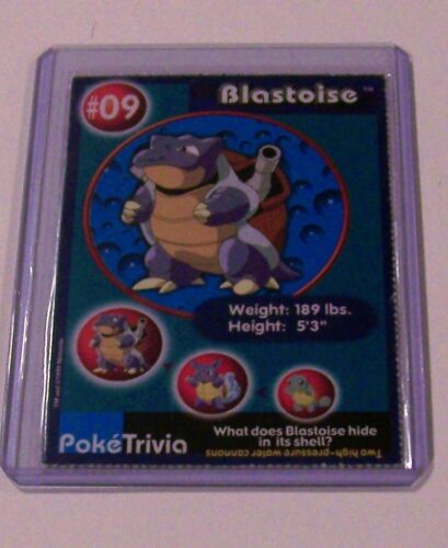 Pokemon 1999 Burger King Poketrivia, Card #09, Blastoise - Picture 1 of 2