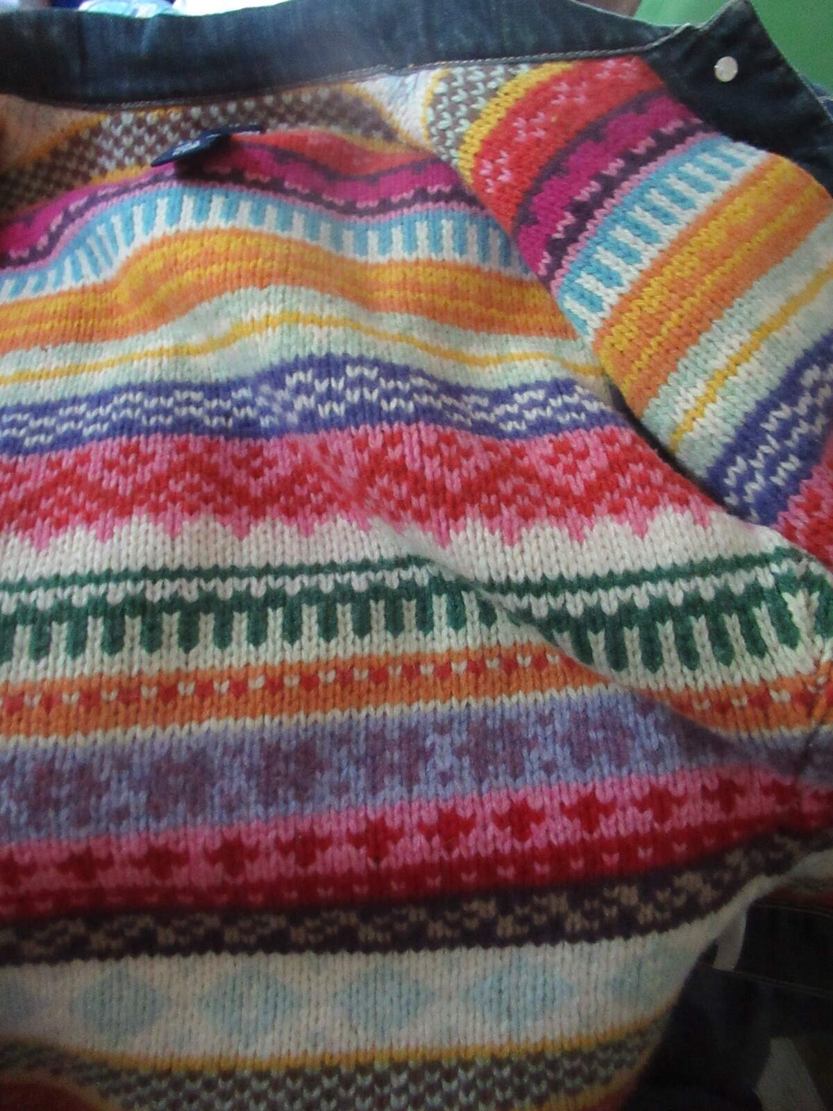 Gap Stretch Medium Colored Denim Jacket/ Multi Co… - image 8