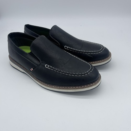 Vance Co. Men's Harrison Slip-on Casual Loafers Black Size 10.5