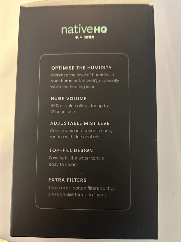 Native HQ Humidifier 500ml NEW - Image 2 of 4