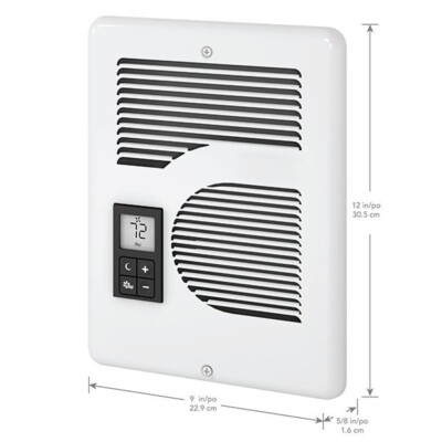 Cadet Energy Plus Electric Wall Fan Heater White CEC163TW