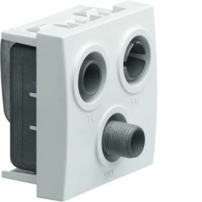 HAGER WS256 - 1 Prise TV+FM+SAT directe 1 entrée - BLANC - SYSTO