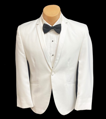 Jean Yves Illusion White Tuxedo Jacket 