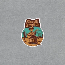 Vintage Sturgill Simpson Country Music Sticker - Cowboy Desert Guitar Scene #406