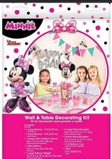 Minnie Mouse Happy Helpers Disney Niños Fiesta de Cumpleaños Pared Mesa Decoración Kit