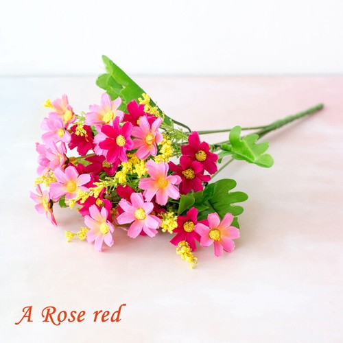 36 Heads Artificial Silk Flowers Bunch Wedding Home Grave Outdoor Bouquet UK - Picture 23 of 40