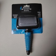 Professional Ergonomic Teal Slicker Brush for Dog and Cat Grooming - Medium