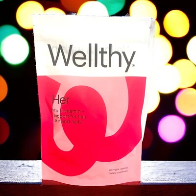 Wellthy Her Women's Multi Vitamin 90 Veggie Capsules New in Sealed Pack MSRP $85