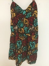 SPEECHLESS Dress Knit Spaghetti Straps Boho FLORAL Hem SIZE SMALL