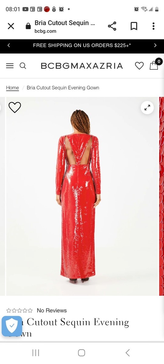 open lace back dress BCBG MaxAzria Red Strapless Sweetheart Maxi Dress main image 0