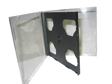 200 NEW TOP QUALITY 10.4MM DOUBLE (2) CD JEWEL CASES W/BLACK TRAY ASSEMBLED 2CD