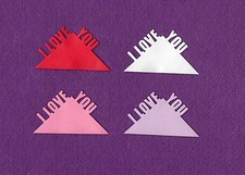 I LOVE YOU die cuts corner scrapbook cards
