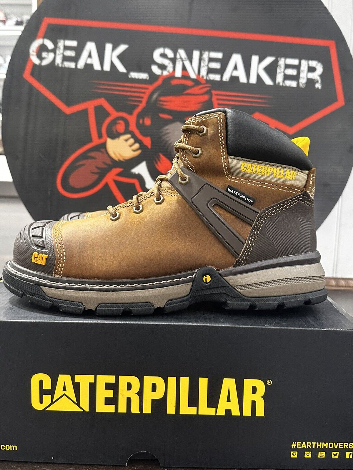 Men's Caterpillar 6" Precision Waterproof Composite Toe Work Boot  Wheat 90808