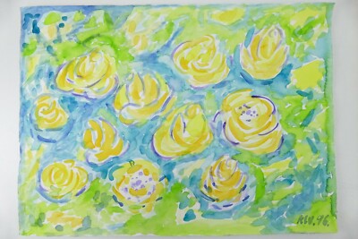 Wilhelm Klußmann Aquarell 1996 sig. unbetitelt 47x65cm N-1403