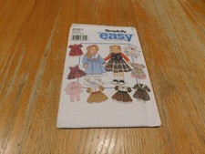 Simplicity Doll Clothes Pattern 8961 - Uncut ...