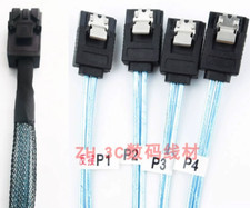 Power Reverse Breakout Mini SAS 4X SATA 7Pin to SFF-8643 SAS HD CABLE 50cm