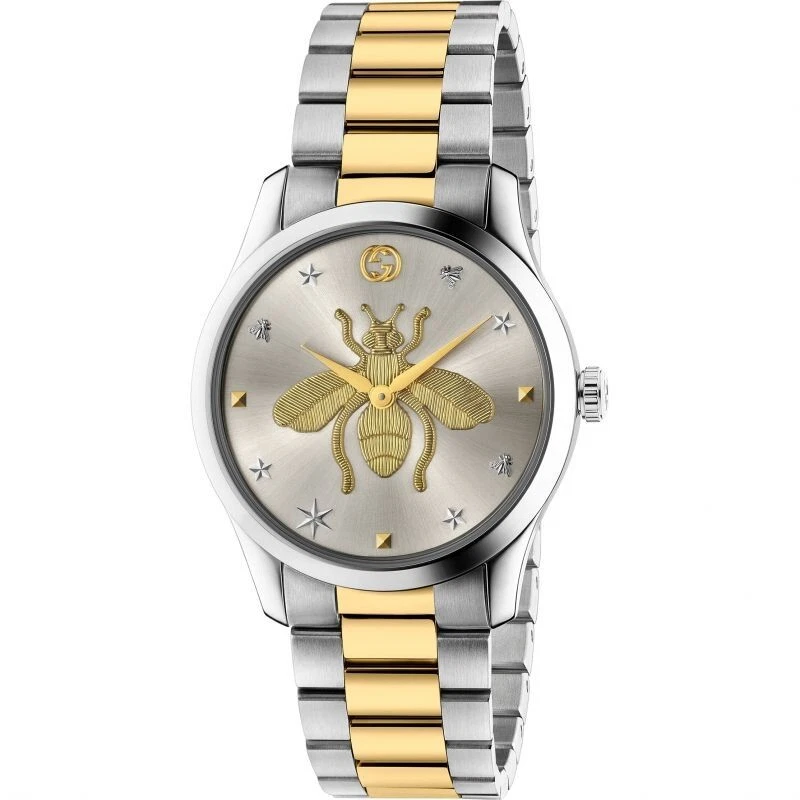 Gucci Watch G Timeless 38MM Unisex Bee Motif YA 1264131 eBay