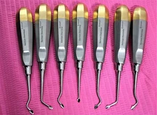 NEW PREMIUM GERMAN STEEL BERNARD DENTAL ROOT TIP ELEVATOR DISTAL SPADE-SET OF 7