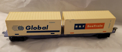   Vintage Global R & F Sea Train plastic freight cars toy (read!)