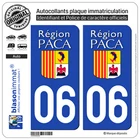 2 stickers sticker license plate: 06 PACA LogoType