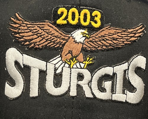 Gorra de béisbol Sturgis 2003 negra sombrero motociclista - Imagen 2 de 6
