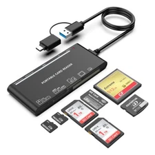 Usb C Usb3.0 Multi Card Reader For Sd Cf Micro Sd Xd Ms Cards 7 In 1 Adapter Hub