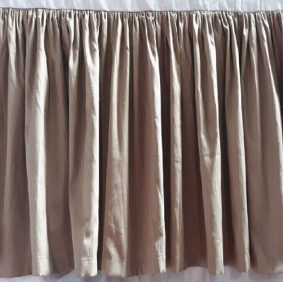 New Dust Ruffle Bed Skirt || Solid Taupe 650 TC Cotton US Bed Size/Drop-