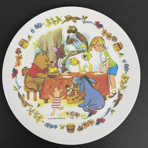 Piatto plastica vintage Walt Disney Productions Winnie the Pooh maialino tigro  - Foto 1 di 4